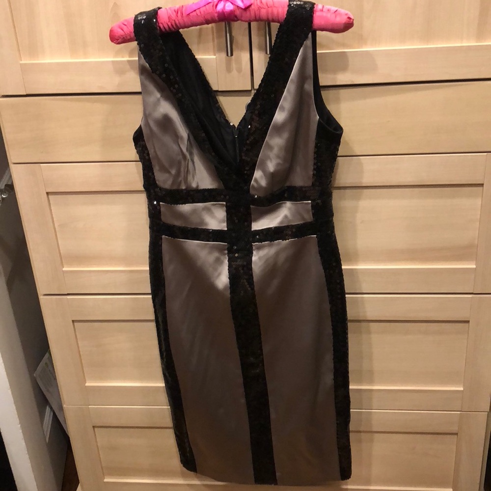Sexy Black and Grey Sequins Party Dress Size 8